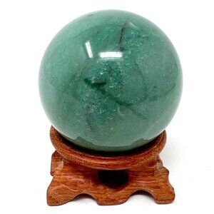 Green Fluorite Carving Sphere Natural Stone Healing Crystal Rock Green NEW